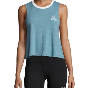 Spiritual Gangster Take It Easy Crop Tank Blue